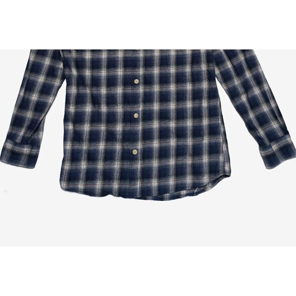 Selected Homme Men's 15 Small Slim Fit Button Dress Shirt Yellow Blue Plaid - Picture 3 of 7